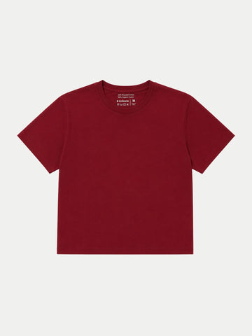 red short-sleeve crewneck t-shir