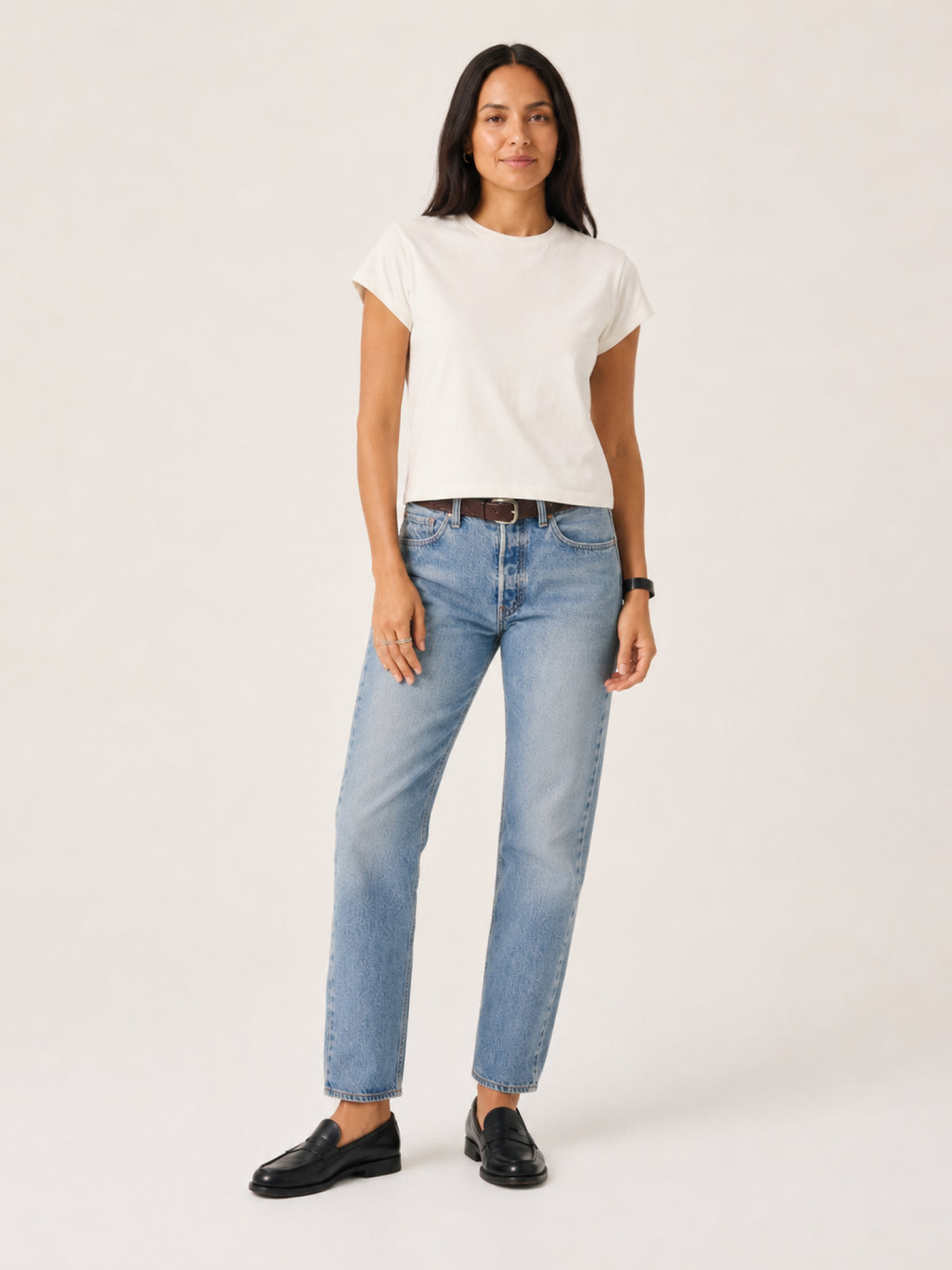 a white short-sleeve crewneck t-shirt